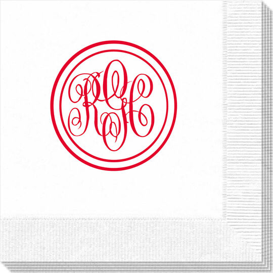 Double Circle Monogram Napkins